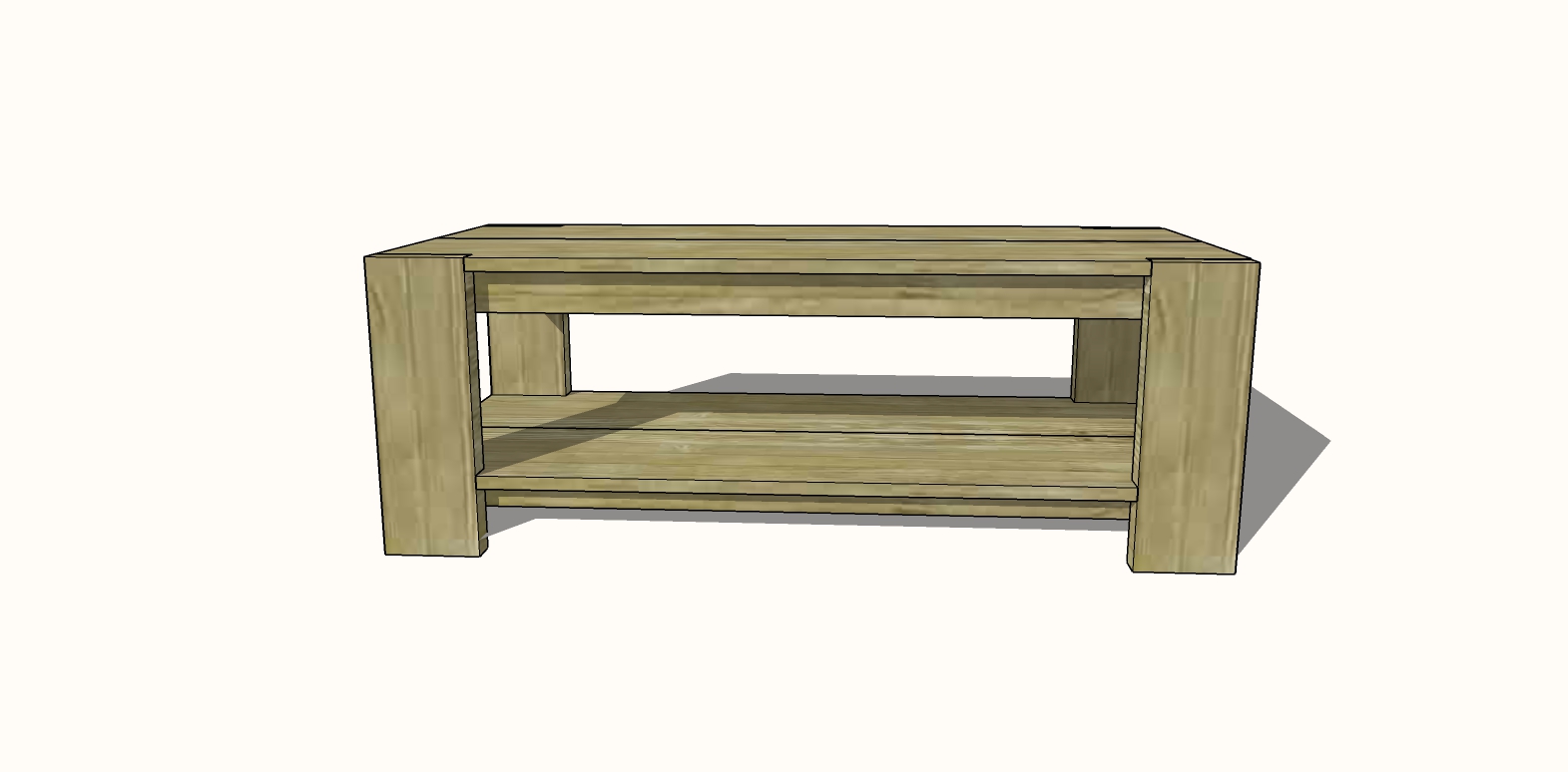 Chunky leg on sale coffee table